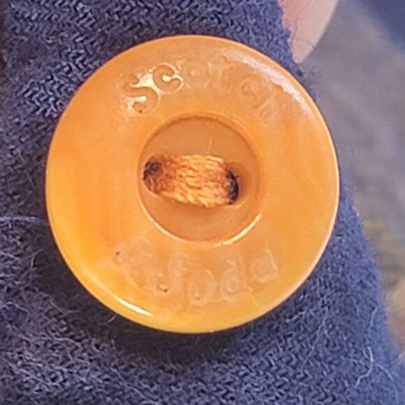 Scotch and Soda Flannel Button Down Shirt Mens S Long Sleeve Blue Gold Plaid - Picture 6 of 14